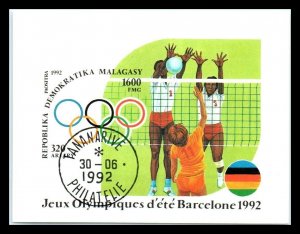 1992 MADAGASCAR Souvenir Sheet - Olympic Games - Barcelona, Spain O2 