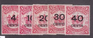 North Borneo Scott # 74 - 78 set VF OG mint lightly hinged cv $ 210 ! see pic !