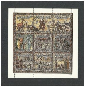 1982 - Libya- Mosaics– Animals- Fish- Birds- Horses- Camels- Houses- Gazelles 