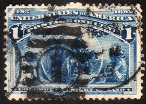 1893, US 1c, Columbian issue, Used, Sc 230