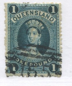 Queensland QV 1883 £1 used
