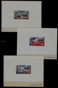 Mali C195-97 MNH epruve sheets Locomotives