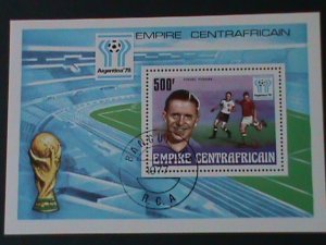 ​CENTRAL AFRICAN-1978 WORLD CUP SOCCER-ARGENTINA'78 FANCRY CANCEL S/S VF