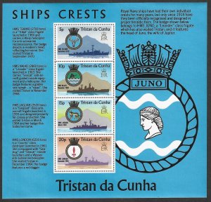 Tristan da Cunha #219a, Mint Sheet, Royal Navy, MNH**-