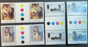 AUSTRALIAN ANTARCTIC TER. # L90-L93--MINT/NH--COMPLETE SET OF GUTTER PAIRS--1994