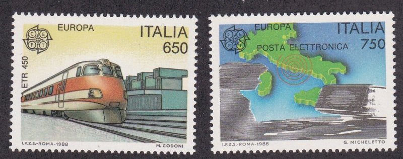 Italy # 1735-1736, Europa - Train, NH