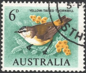 Australia SC#367 6d Yellow-tailed Thornbill (1964) Used