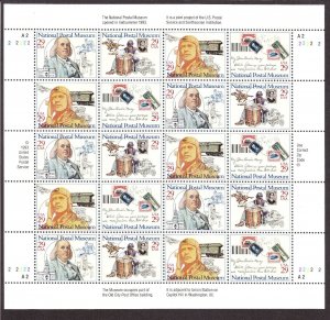 US 2779-82 29c National Postal Museum Mint Sheet OG NH