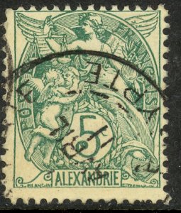 FRANCE OFFICES IN EGYPT 1902-13 5c ALEXANDRIA Issue Sc 20 VFU