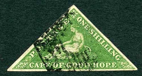 COGH SG8 1/-Bright Yellow-Green PB Printing (tiny tear at right) Cat 300 pounds