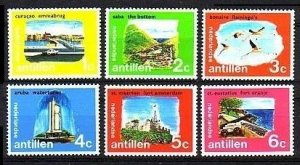 1972 Netherlands Antilles 239-244 Birds / View of the Islands