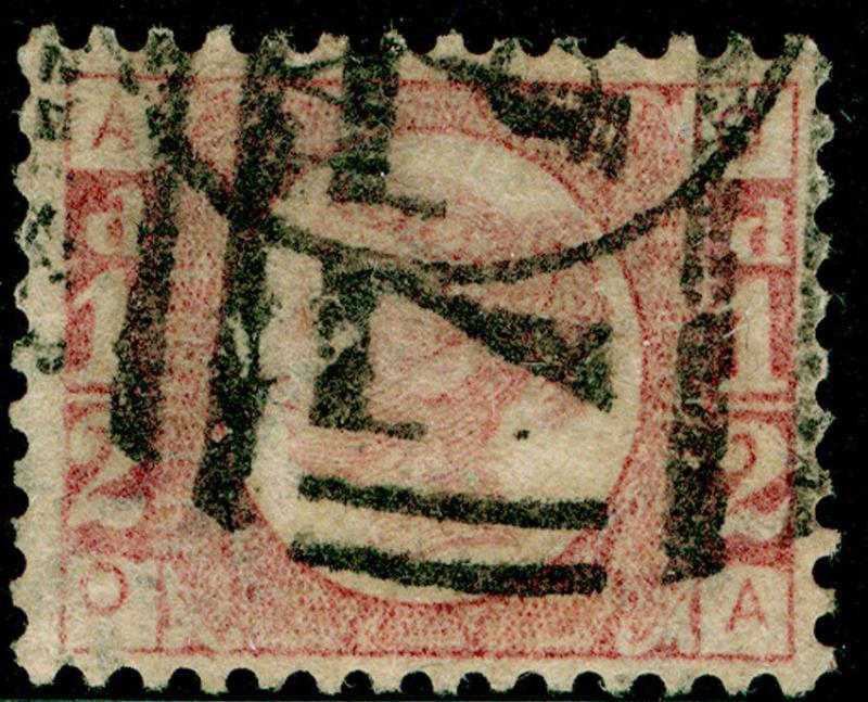 SG49, ½d rose PLATE 14, USED. Cat £22. OA