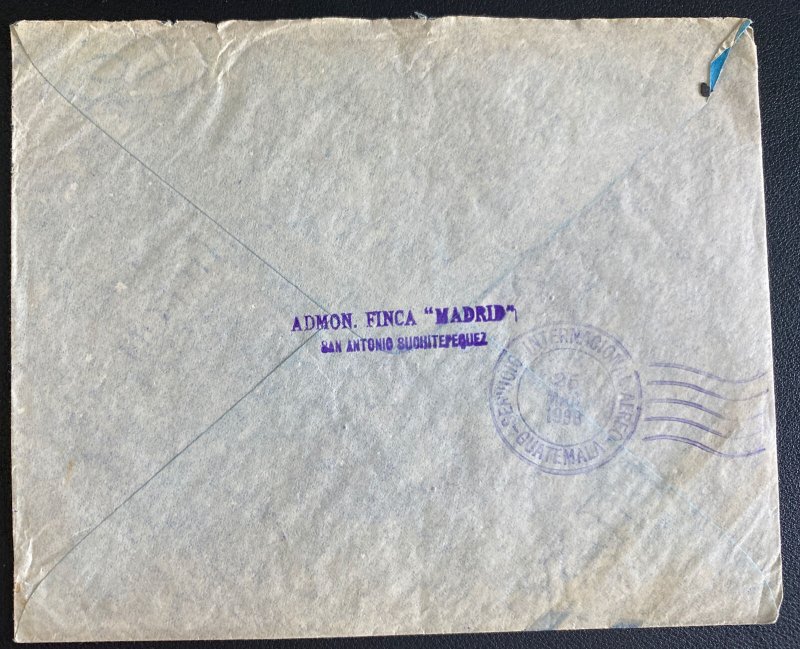1938 San Antonio Guatemala Airmail Cover To Berlin Germany Via New York PAA