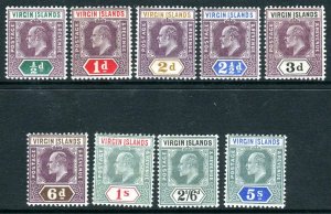 BRITISH VIRGIN ISLANDS-  A superb lightly mounted mint set to 5/- Sg 54-62