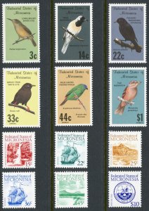 Micronesia Scott 31-39,C34-C36 MNHOG -1985-88 Birds and Culture Set- SCV $21.75