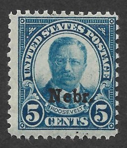 Doyle's_Stamps:1929 MH F/VF Nebraska Overprint, Scott #674*