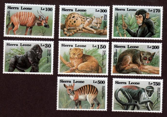 Sierra Leone 1647-1654 Mint NH MNH Flora Fauna Wildlife!