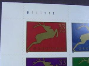 U.S.# 3356-3359-MINT/NEVER HINGED-----PANE OF 20------CHRISTMAS-----1999