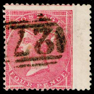 Sg66, 4d rose-carmine, FINE used. Cat £120.