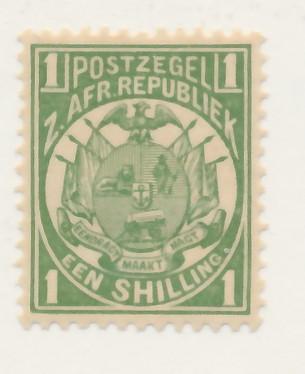 Transvaal 1885  Scott 131 MH - 1sh, Coat of Arms 