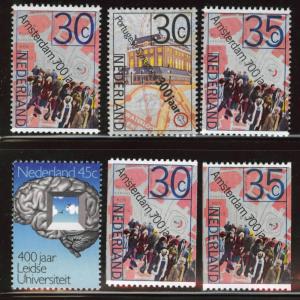 Netherlands Scott 522-527 MNH** 1975 Stamp set