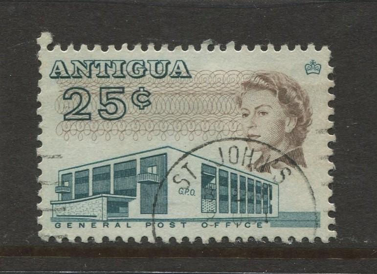 Antigua #176 Used 1966 Single 25c Stamp