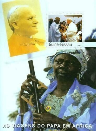 Pope Stamp John Paul II Travels in Africa Charity S/S MNH #2629 / Bl.444