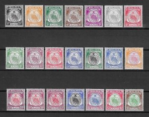 MALAYA/NEGRI SEMBILAN 1949/55 SG 42/62 MNH Cat £140