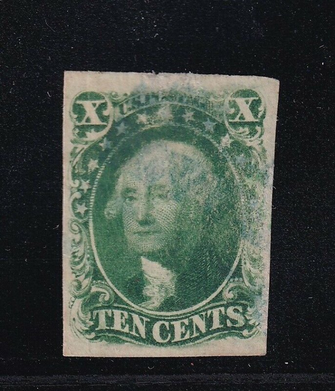 15 VF used neat light cancel with nice color cv $ 160 ! see pic !