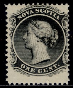 CANADA - Nova Scotia QV SG18, 1c black, NH MINT.