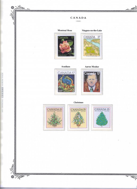 CANADA COLLECTION 1953-1999 SCOTT PAGES-CLEAR MOUNTS- MINT NH SCOTT BINDER/COVER