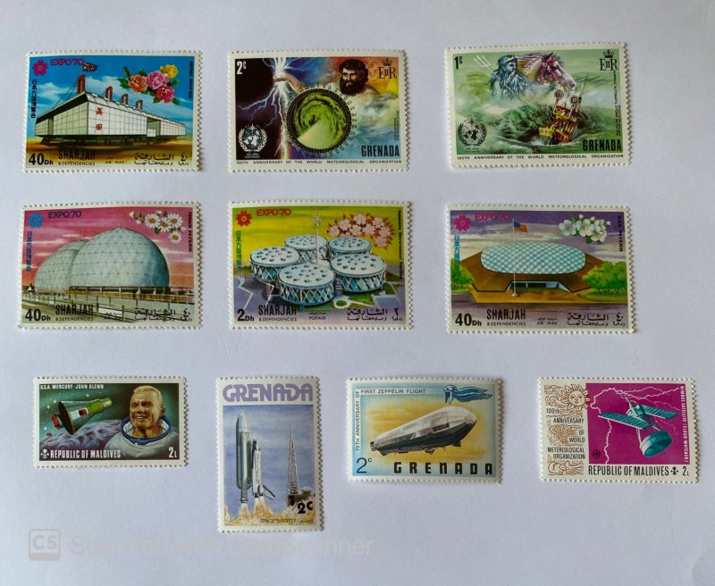 LOT OF 10 STAMPS, MNH , DIFFERENT COUNTRIES, & TOPICS