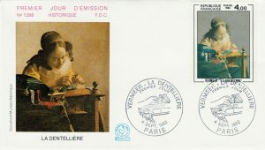 FRANCE - 1982 Yv.2231 enveloppe 1er jour FDC La Dentellière, Vermeer (P.J)