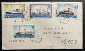 1979 Rox Bay Falkland Island Sea Mail cover To Maple View NY USA