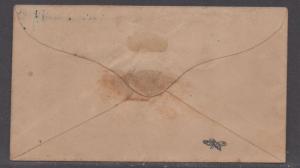 **CSA Cover, SC# 2 Paterson, Charlottesville, VA 10/20/1862, Stamp Trimmed