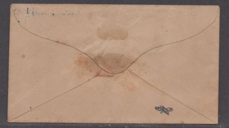 **CSA Cover, SC# 2 Paterson, Charlottesville, VA 10/20/1862, Stamp Trimmed