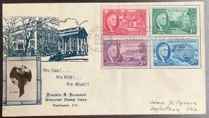 930-933 Crosby cachet Full set on one FDR cover 1946