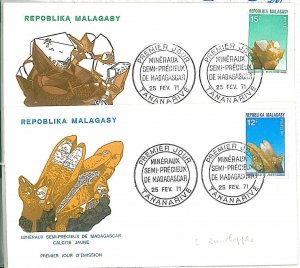 MINERALS - FDC COVER: MADAGASCAR 1971