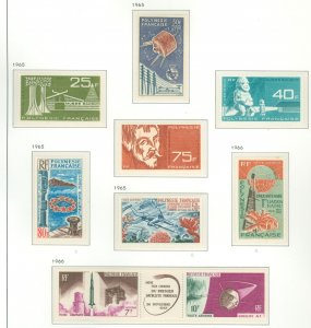 French Polynesia #C33-C41 Mint (NH) Single (Complete Set) (Art) (Space)