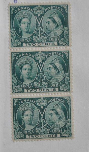 Canada Scott 52 strip. MH. Scott CV$75.00