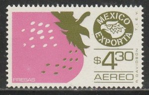 MEXICO EXPORTA C496, $4.30P. STRAWBERRIES, PAPER 1. MINT, NH. VF.