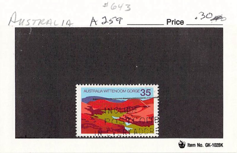 Australia 643 Used Gorge 2 1976 (SC0_679)