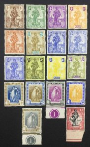 MOMEN: MALTA SG #123-139 1922-26 MINT OG H £300 LOT #64431