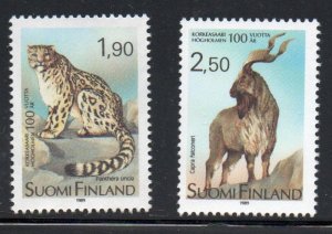 Finland Sc 801-2 1989 Helsinki Zoo Anniversary stamp mint NH