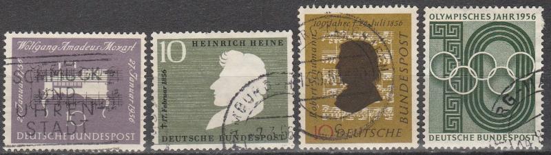 Germany #739-40, 742-3 F-VF Used  CV $4.45  (S7899)