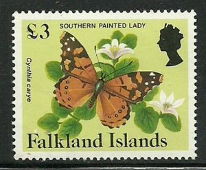 Album Treasures Falkland Islands Scott # 401 3 Pound Southern Painted Lady MNH