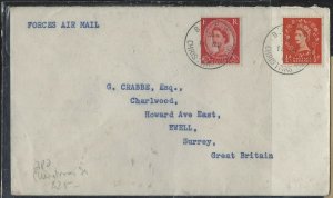 CHRISTMAS ISLANDS COVER (P1501B) 1962 BFPO FORCES A/M COVER TO UK 