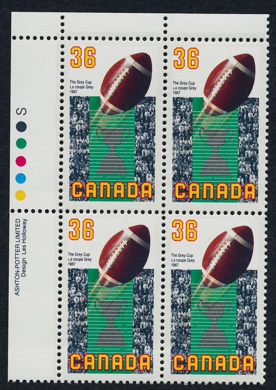 Canada 1154 TL Plate Block MNH Sports, Football, The Grey Cup