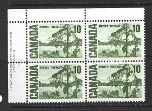 CANADA - 1967 - JACKPINE CENTENNIAL - UL PB - PLATE 3 - SCOTT 462iv - MNH