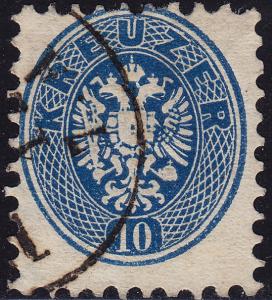 Austria - 1863-64 - Scott #25 - used - Off-centered